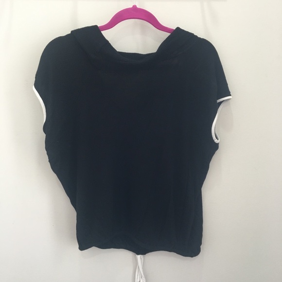 Cowl neck short sleeve sweater - Picture 3 of 4